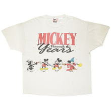 Load image into Gallery viewer, &#39;90s Mickey Through the Years distressed tee XL
