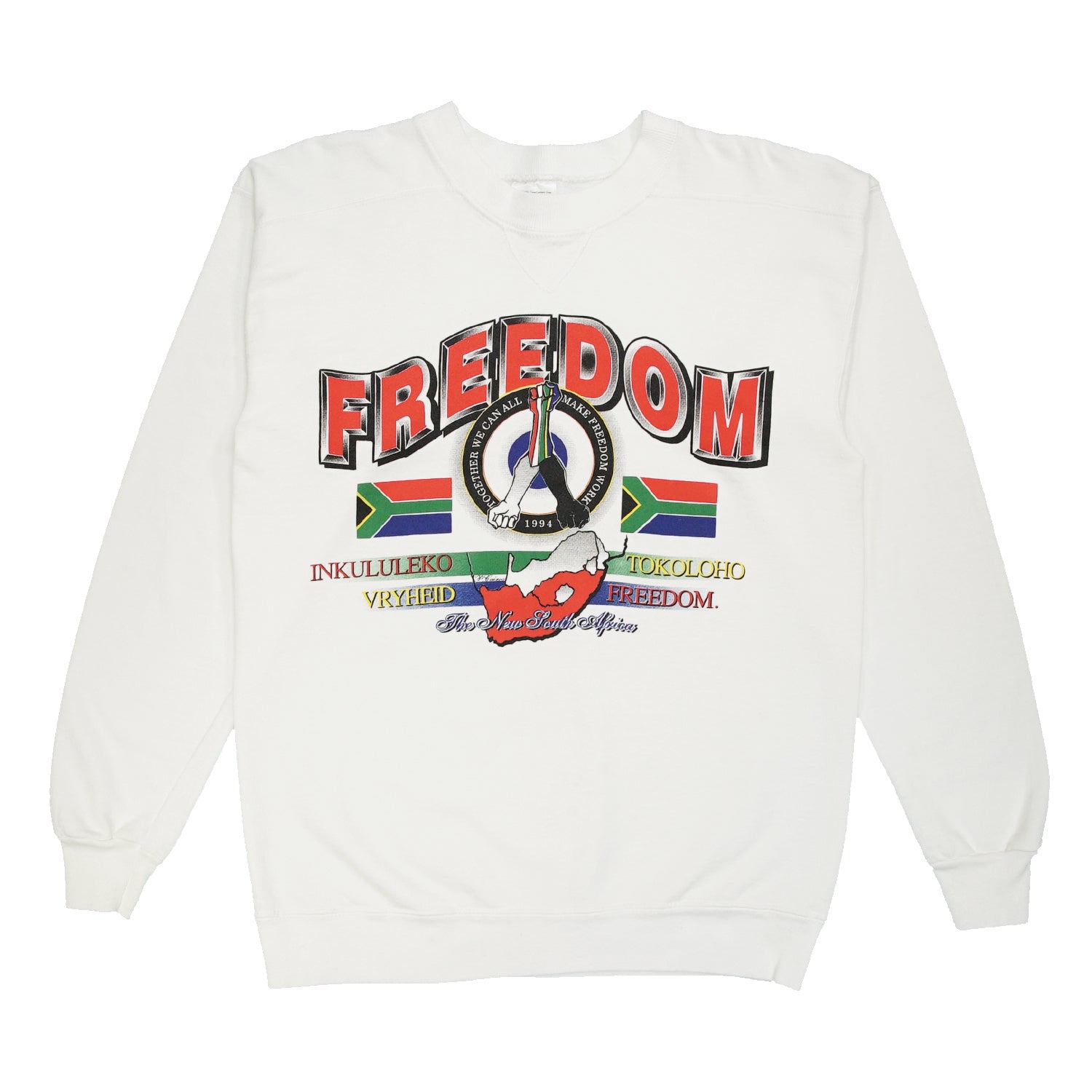 1994 Freedom of Apartheid South Africa crewneck L