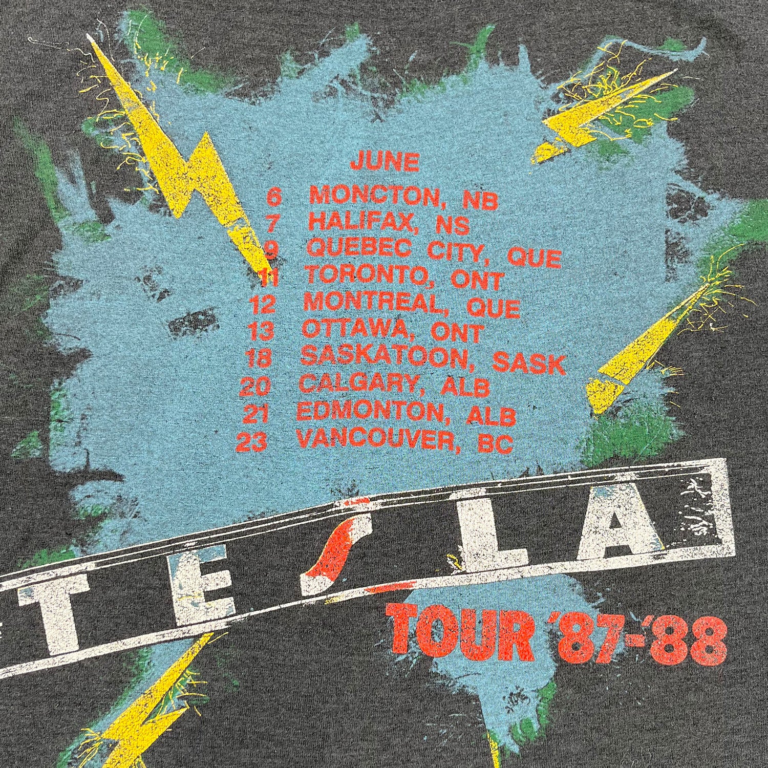 1987 Tesla Canadian tour tee M/L