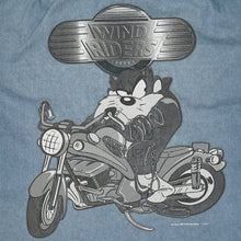 Load image into Gallery viewer, Vintage Taz Wind Riders Motorcycle denim shirt L
