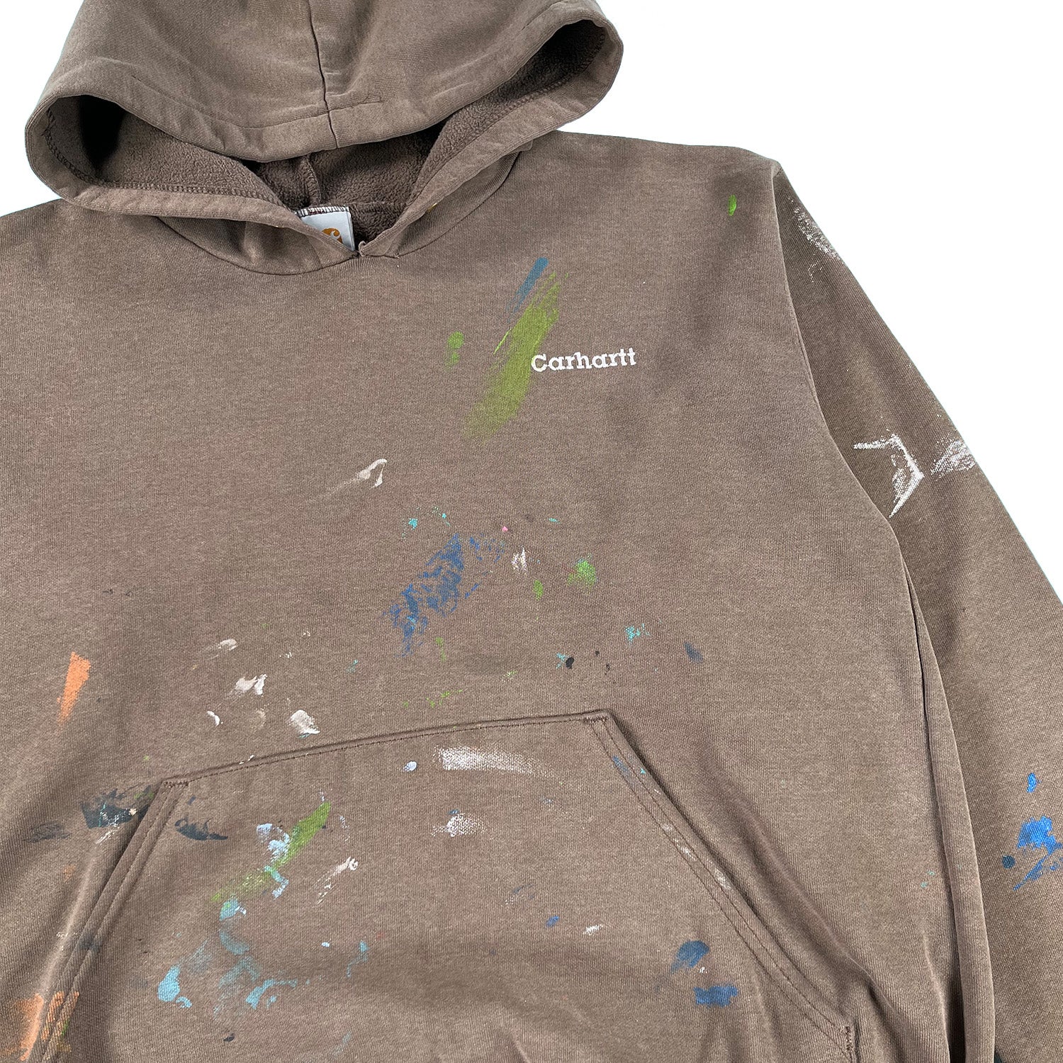 '90s Carhartt paint splattered hoodie L