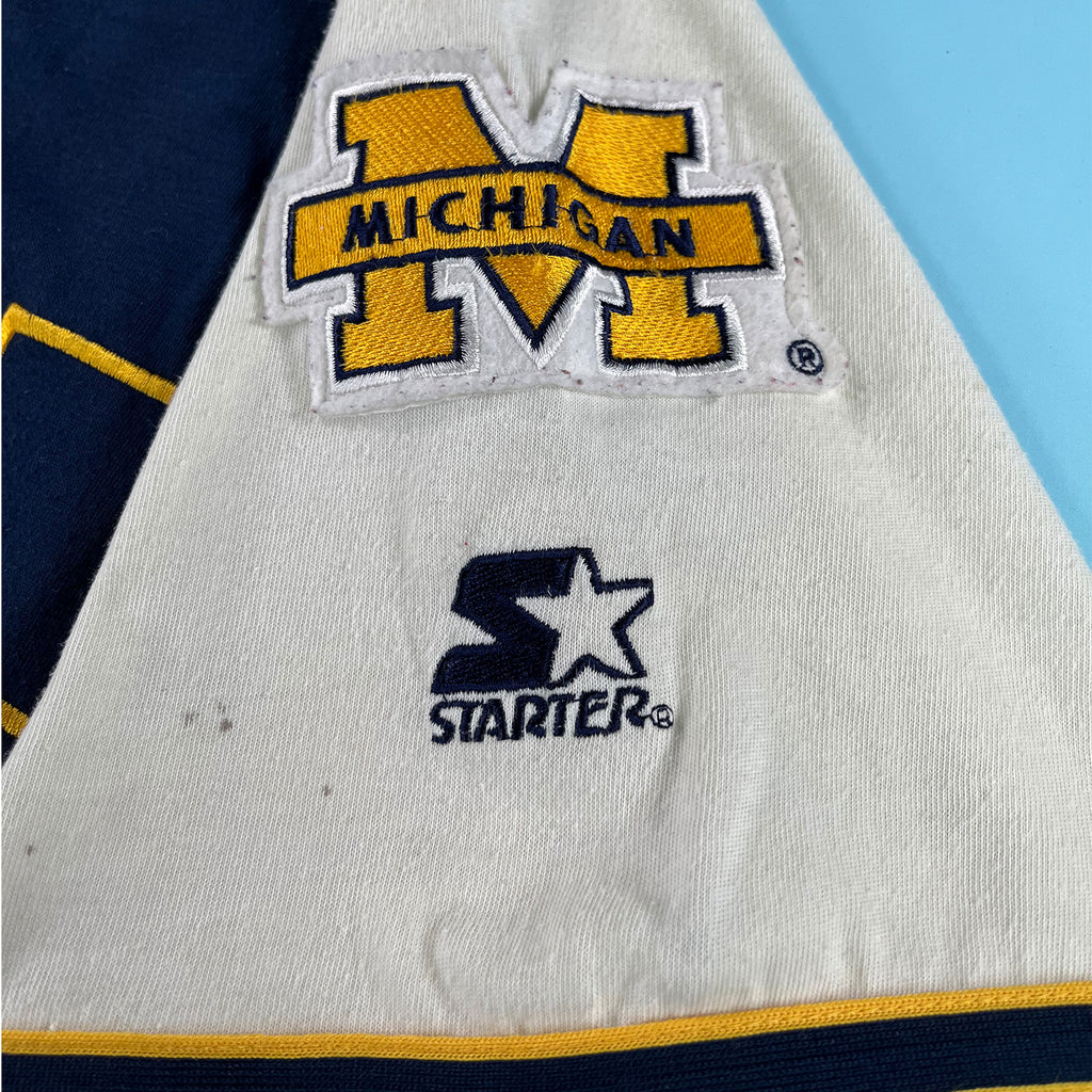 Vintage Michigan Wolverines Starter button up jersey L