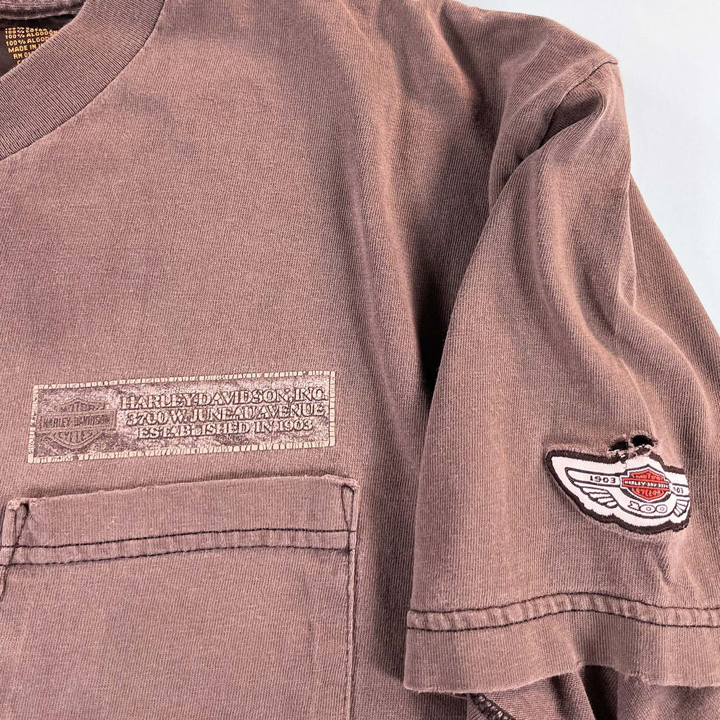 Vintage Harley Davidson pocket tee L