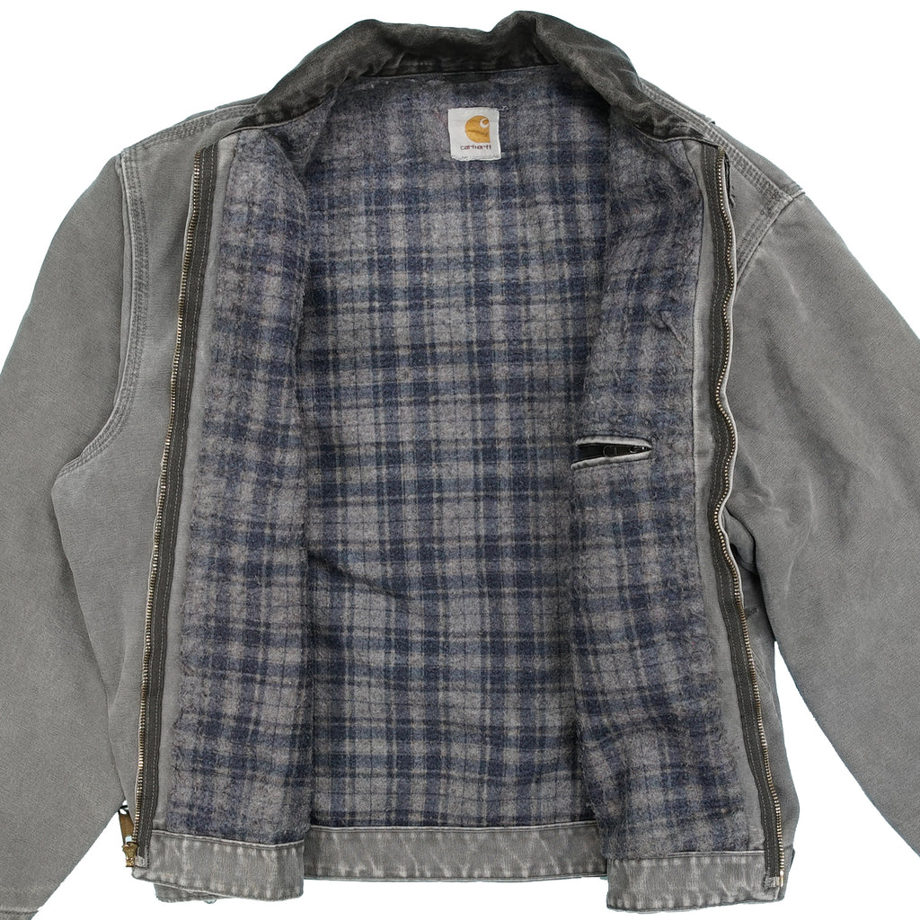 Vintage Carhartt faded grey Detroit jacket M/L