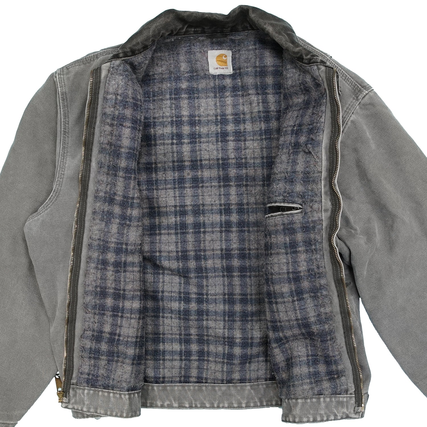 Vintage Carhartt faded grey Detroit jacket M/L