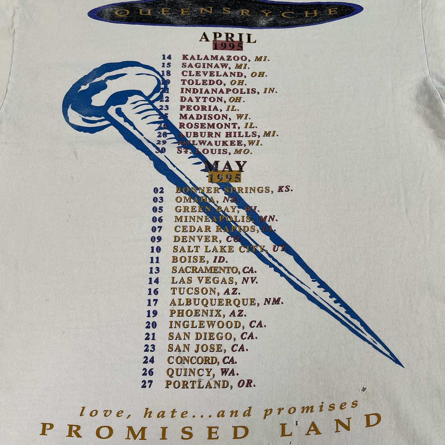 1995 Queensryche Promised Land tour tee L