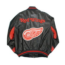 Load image into Gallery viewer, Vintage Detroit Red Wings leather jacket XL
