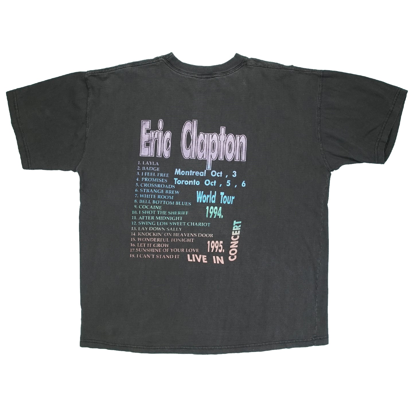 1994/95 Eric Clapton parking lot bootleg tour tee XL