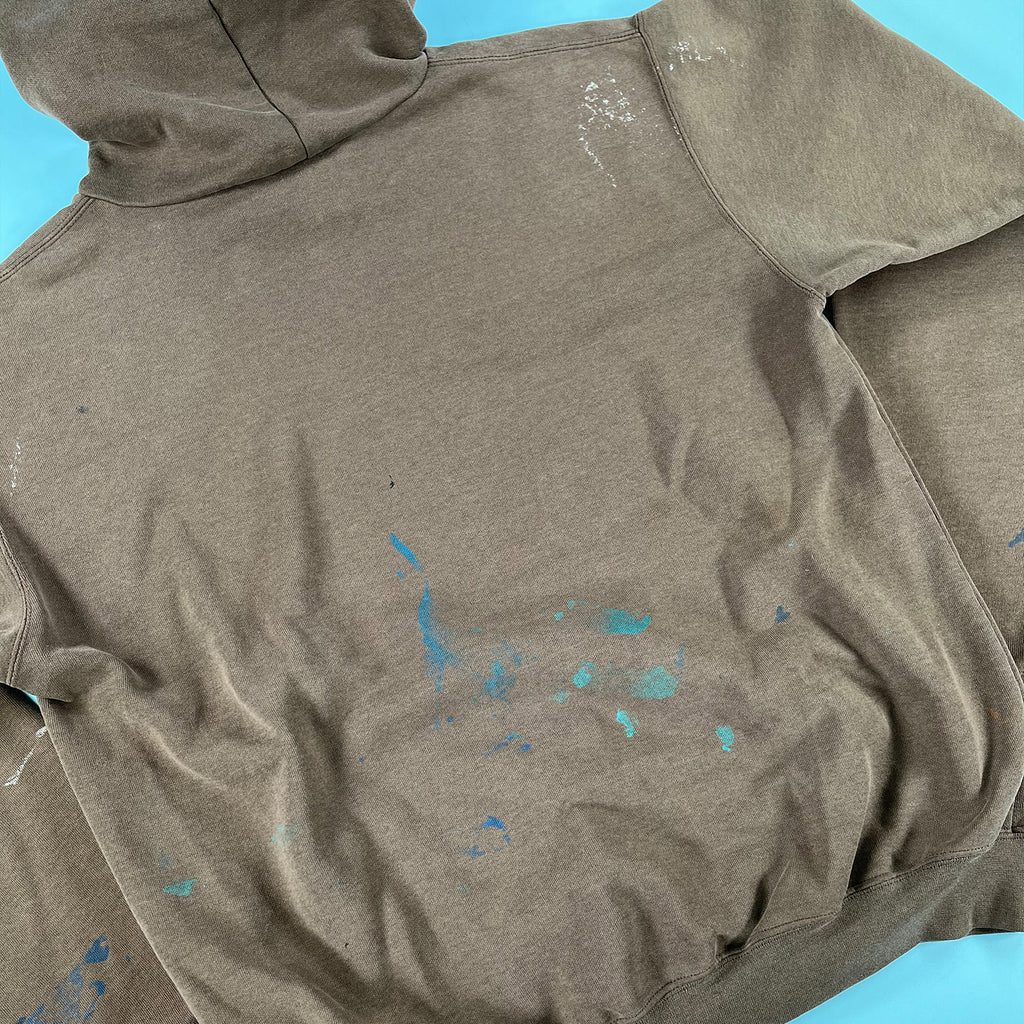 '90s Carhartt paint splattered hoodie L