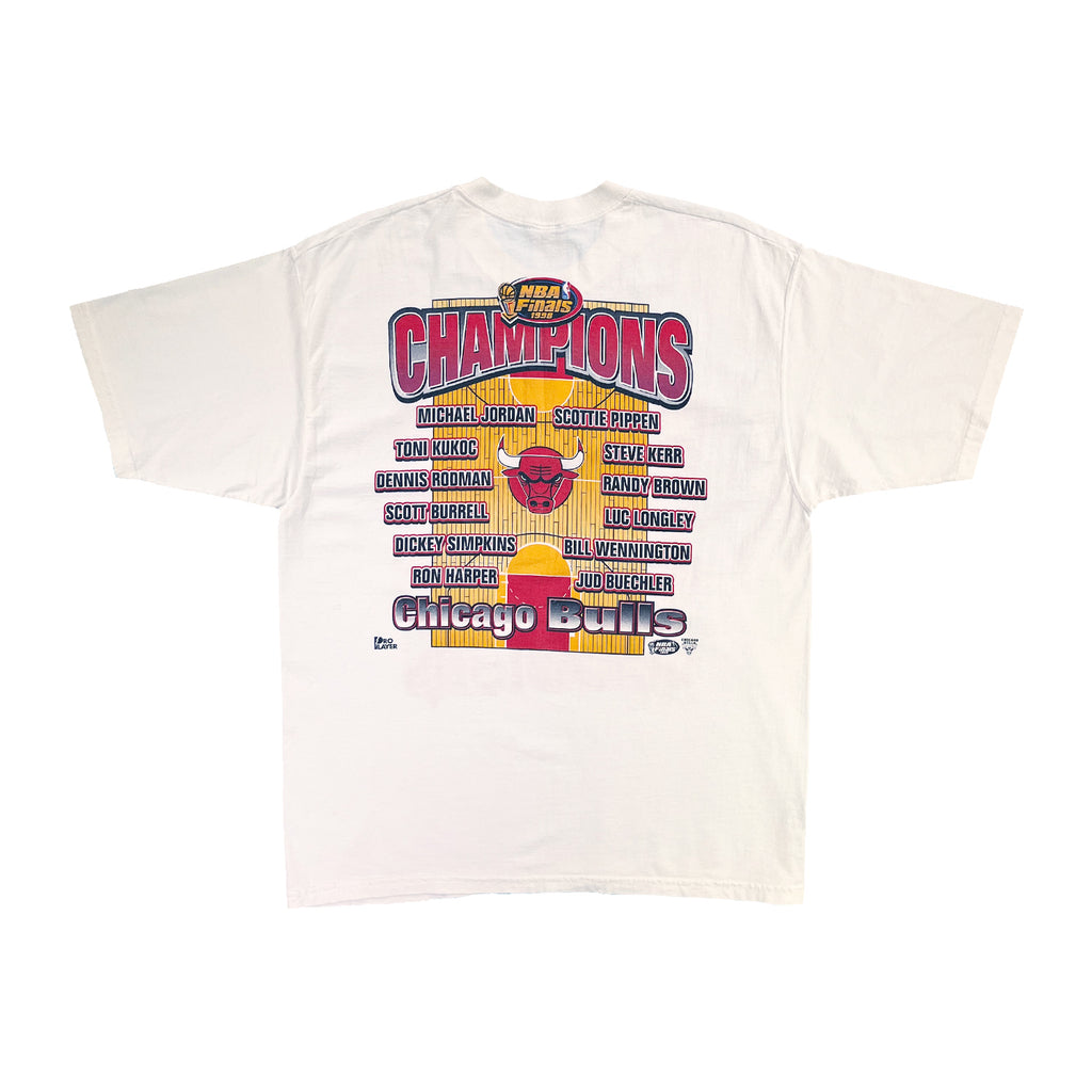 1998 Chicago Bulls 6-Time Champs NBA Finals tee L
