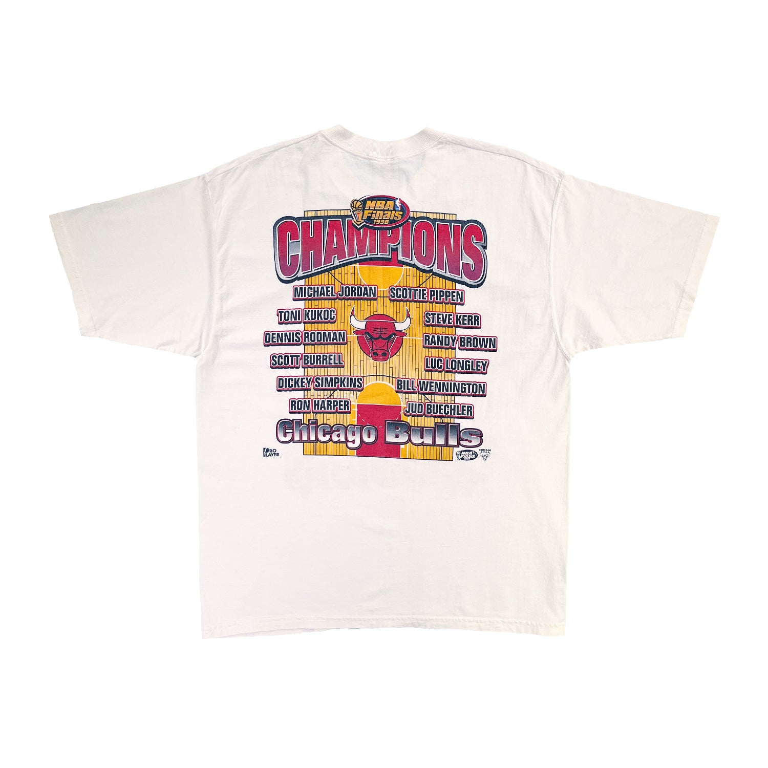 1998 Chicago Bulls 6-Time Champs NBA Finals tee L