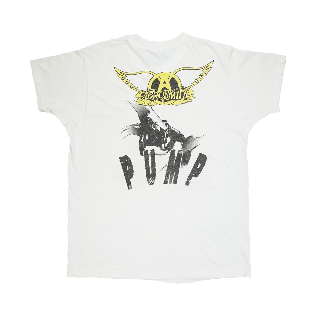 1989 Aerosmith PUMP trucks band tee XL