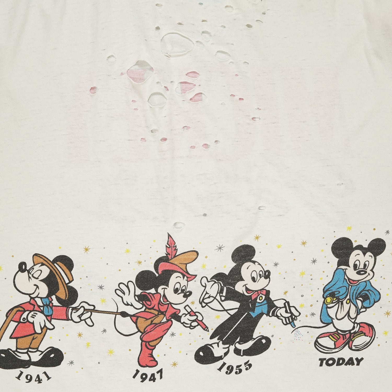 '90s Mickey Through the Years distressed tee XL