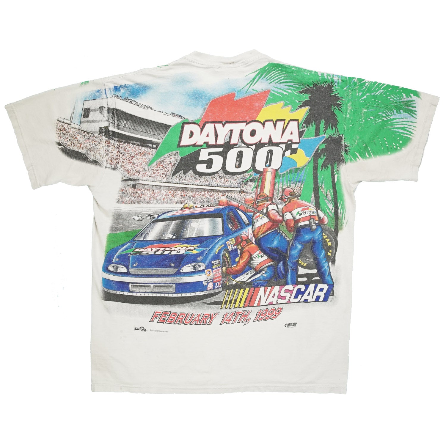 1999 Daytona 500 AOP racing tee XL
