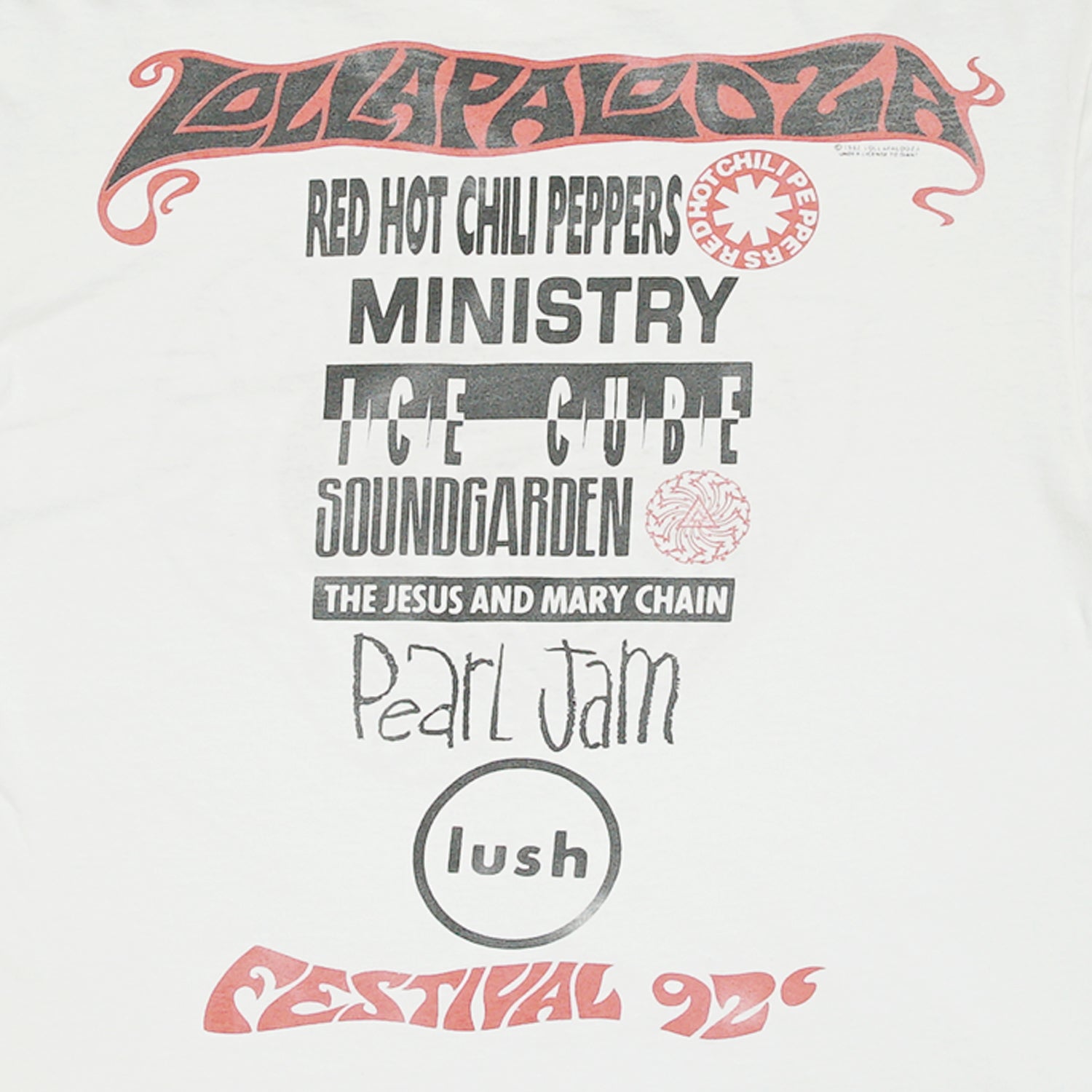 1992 Lollapalooza festival music tee S/M