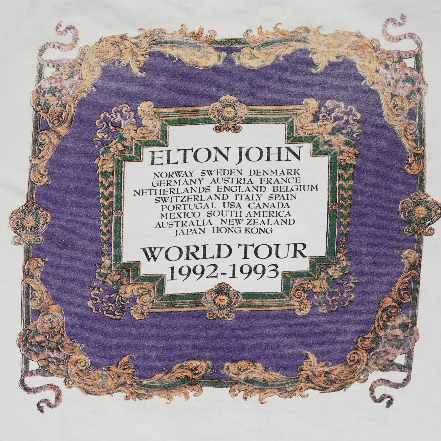 1992/93 Elton John Versace tour tee L
