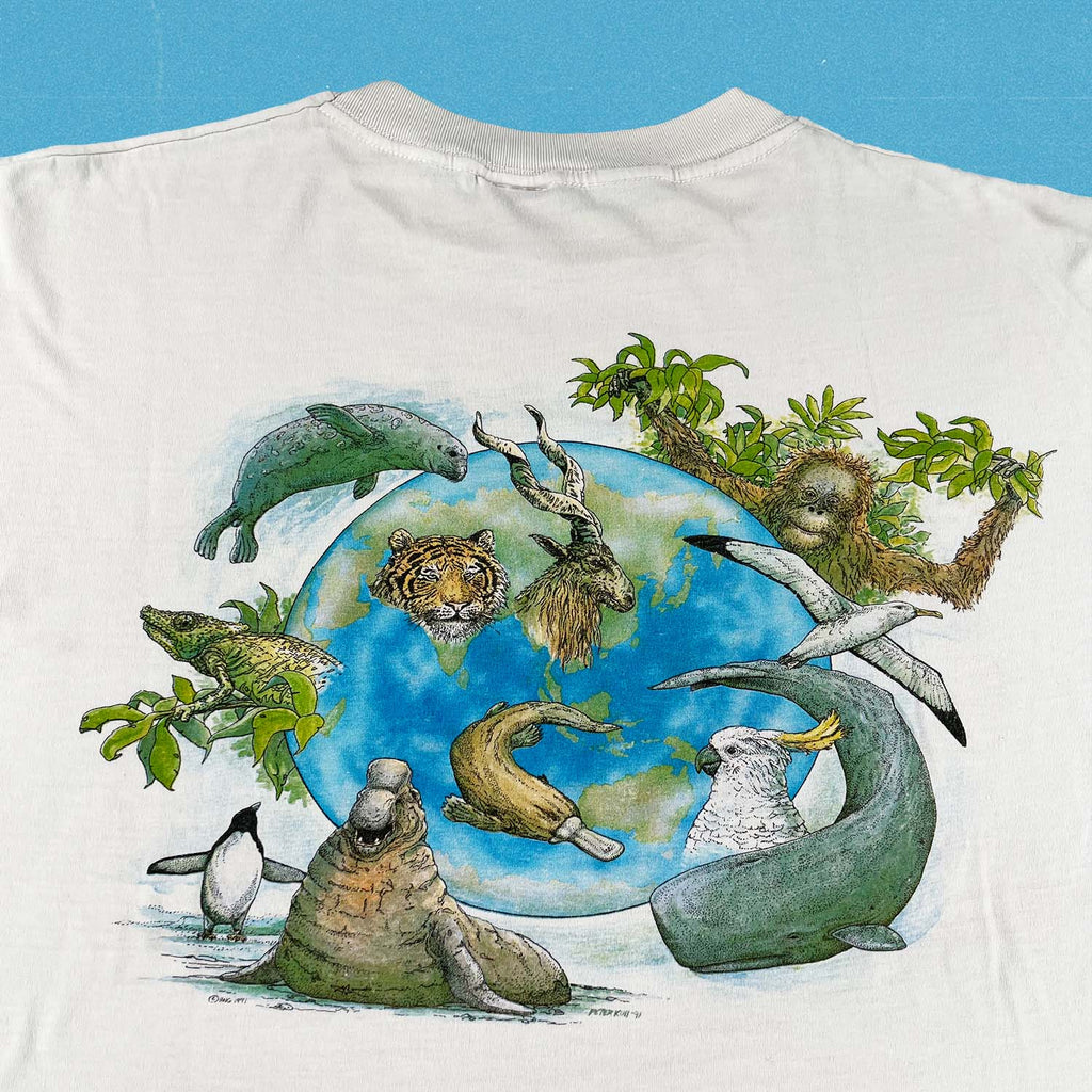 1991 One Earth One Change Harlequin tee L/XL
