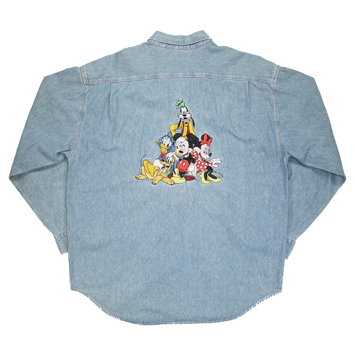Vintage Disney family embroidered denim shirt XL