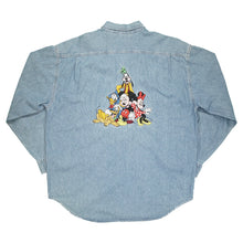 Load image into Gallery viewer, Vintage Disney family embroidered denim shirt XL
