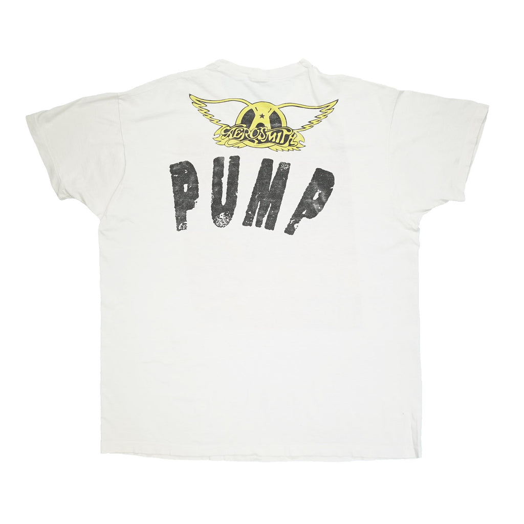 1989 Aerosmith PUMP Warhol graphic band tee XL