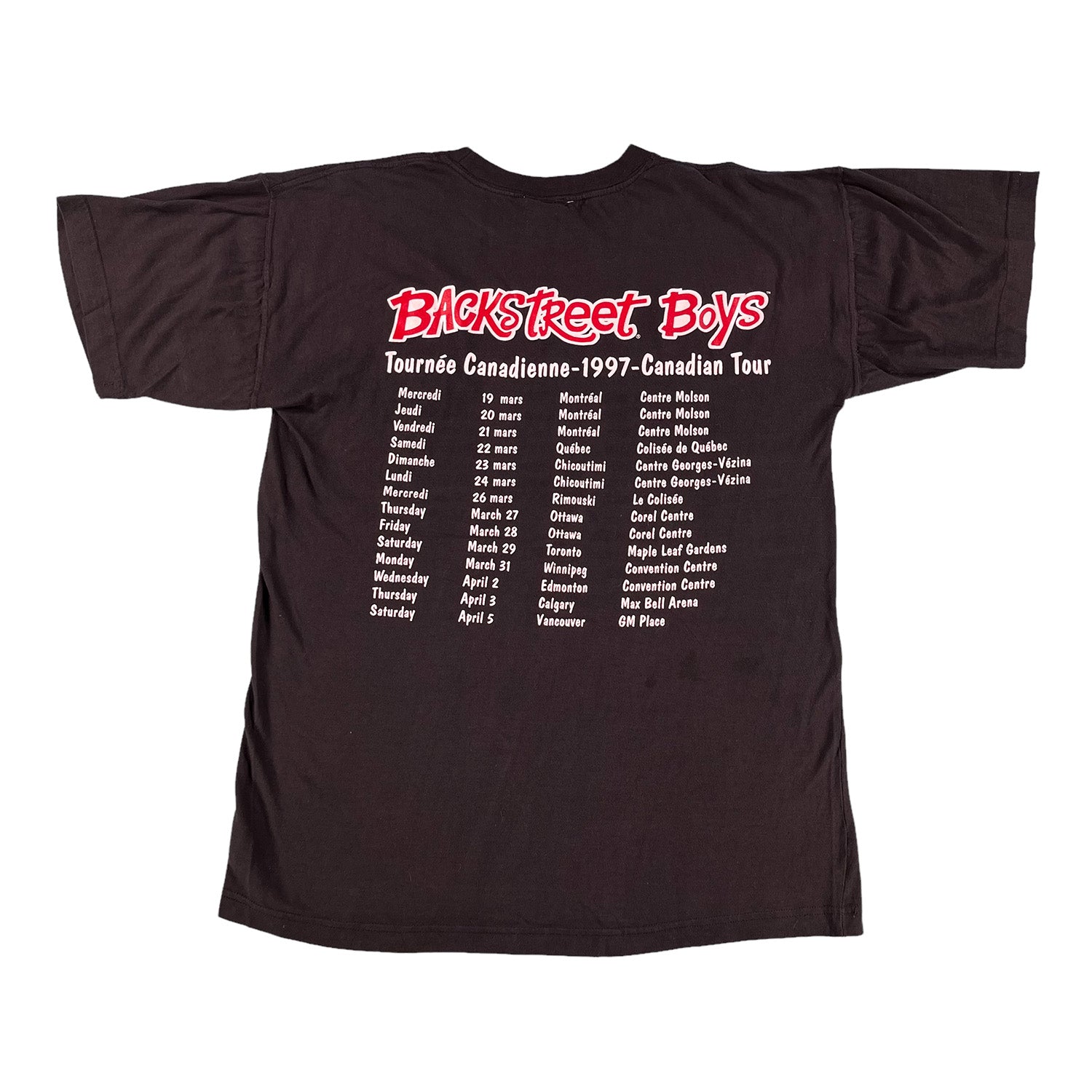 1997 Backstreet Boys Canadian Tour tee L