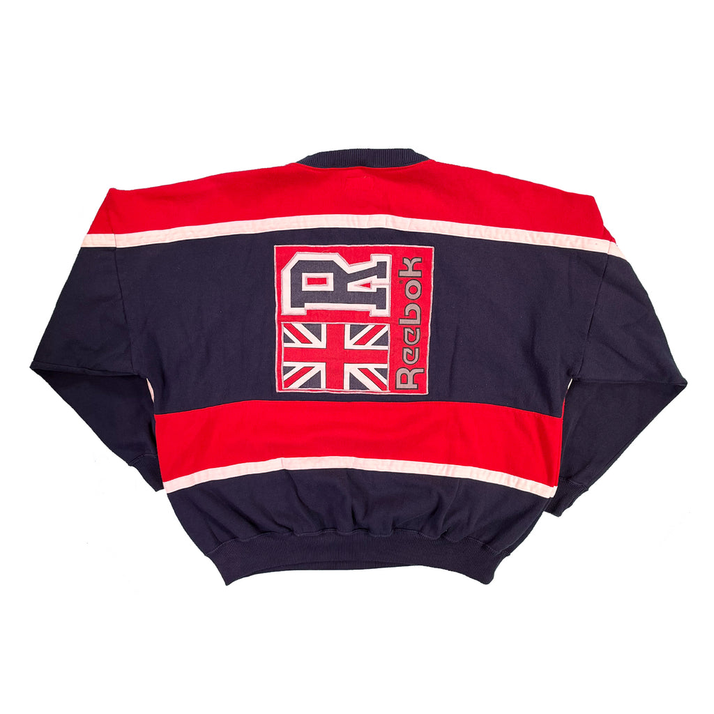 '90s Reebok Great Britain flag crewneck L/XL