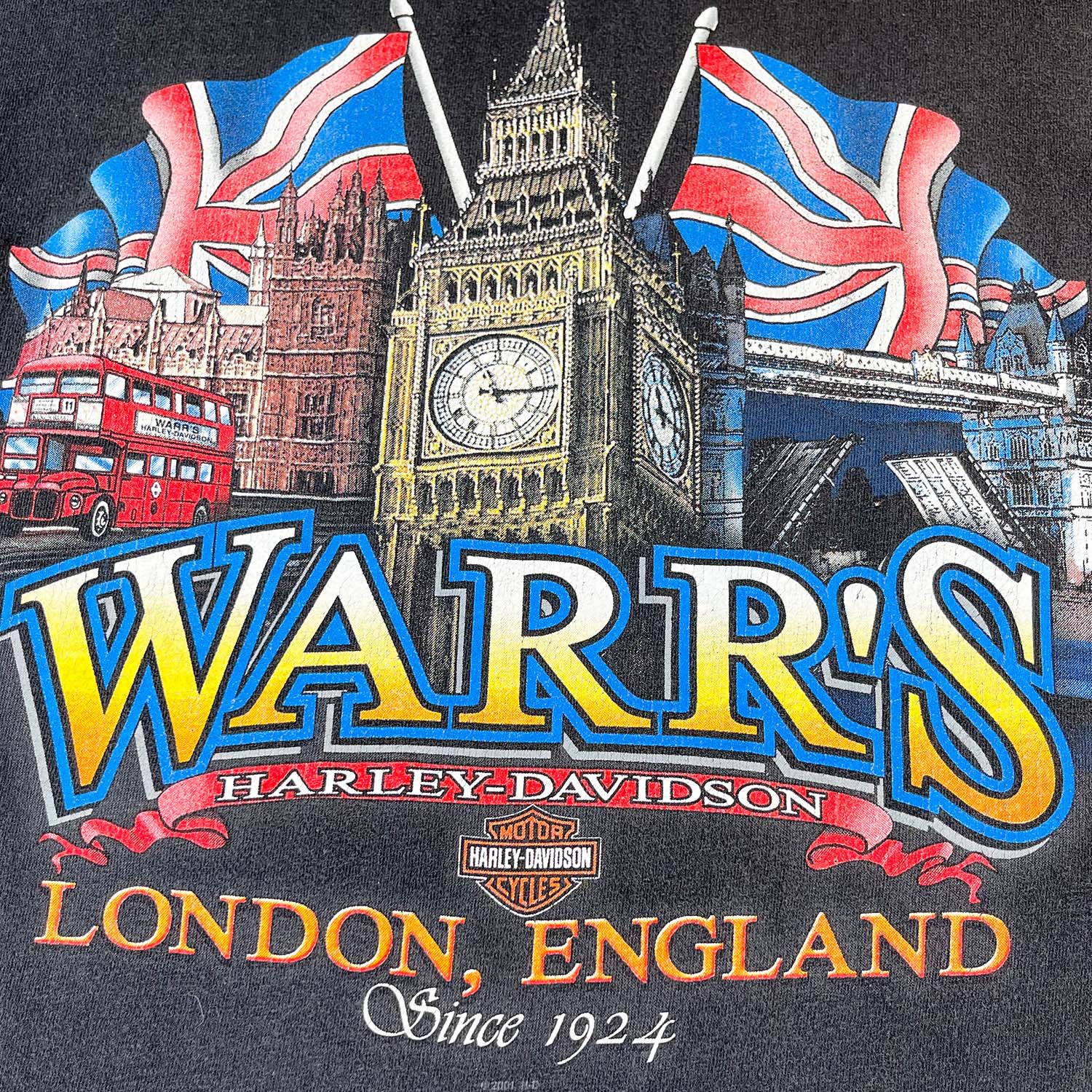 Vintage Harley Davidson Warr's England tee XL