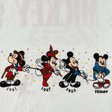 Load image into Gallery viewer, Vintage Mickey Mouse through the Years Disney tee L
