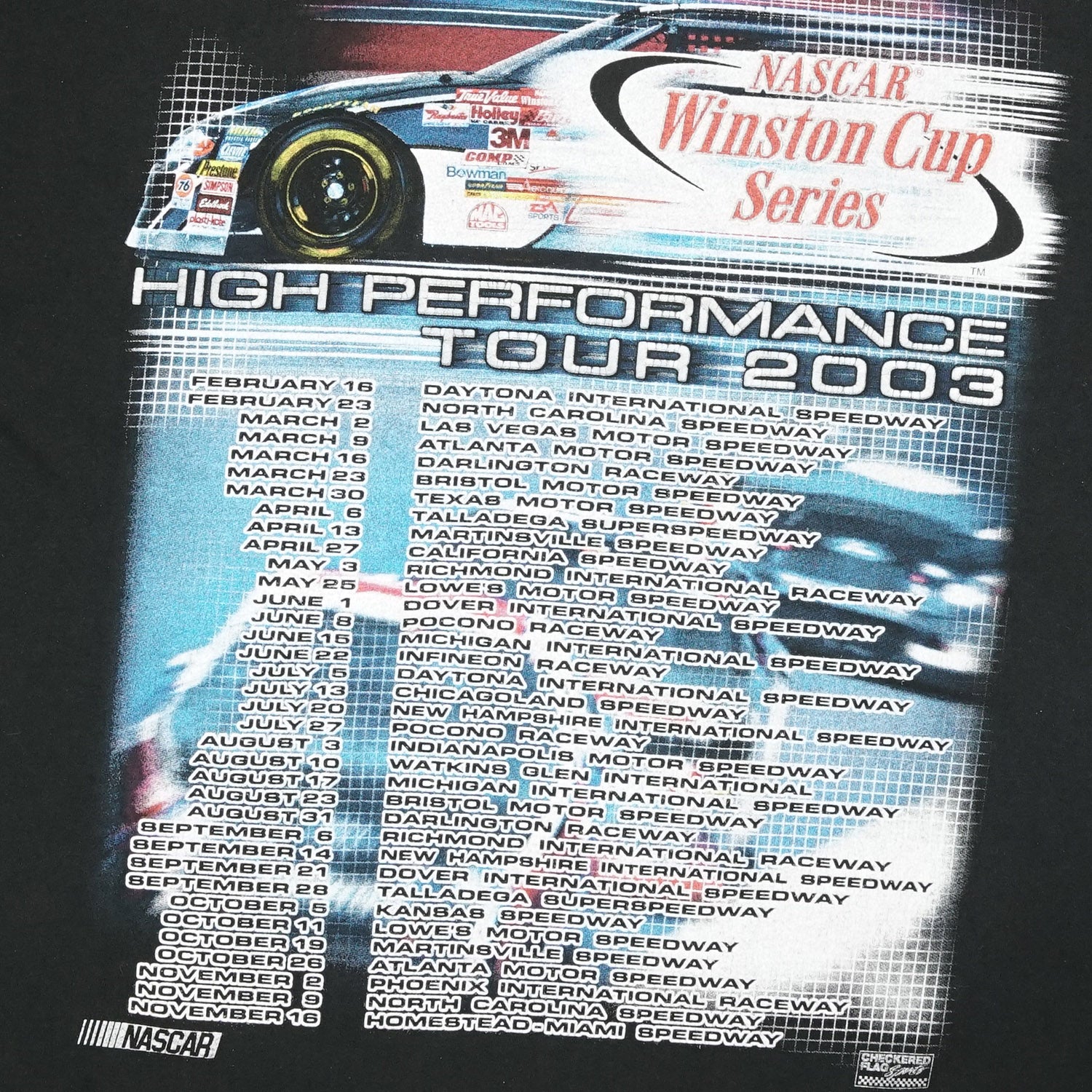2003 Nascar Winston Cup series racing tee XL