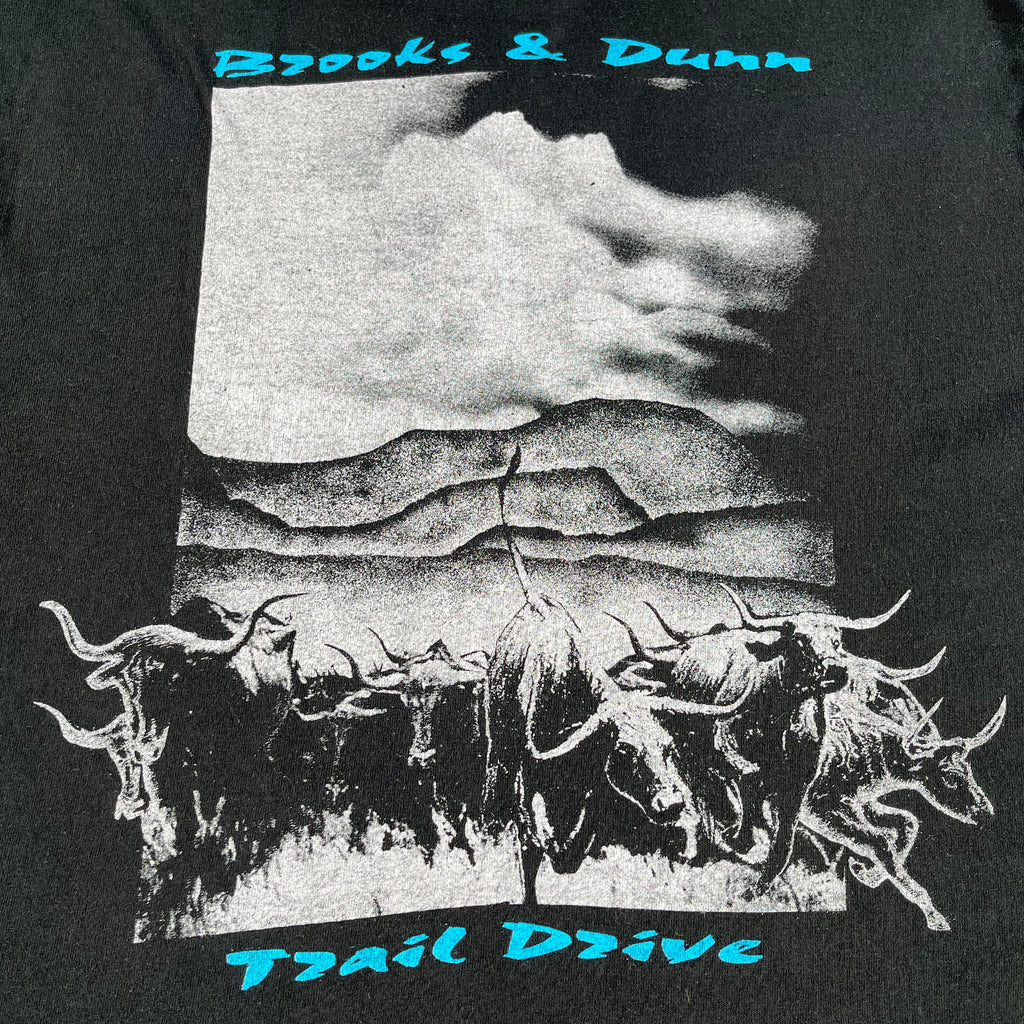 1992 Brooks & Dunn Trail Drive band tee L