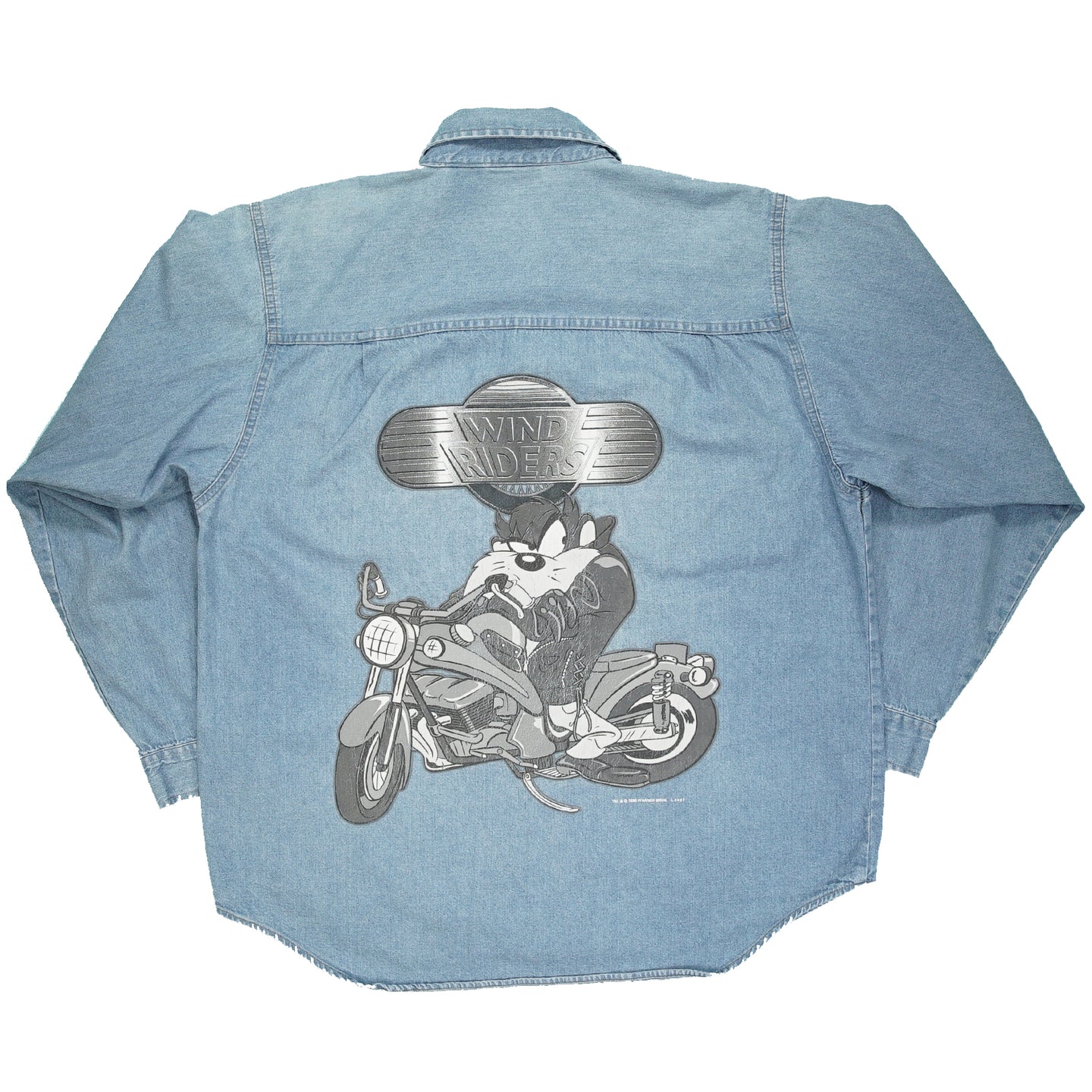 Vintage Taz Wind Riders Motorcycle denim shirt L