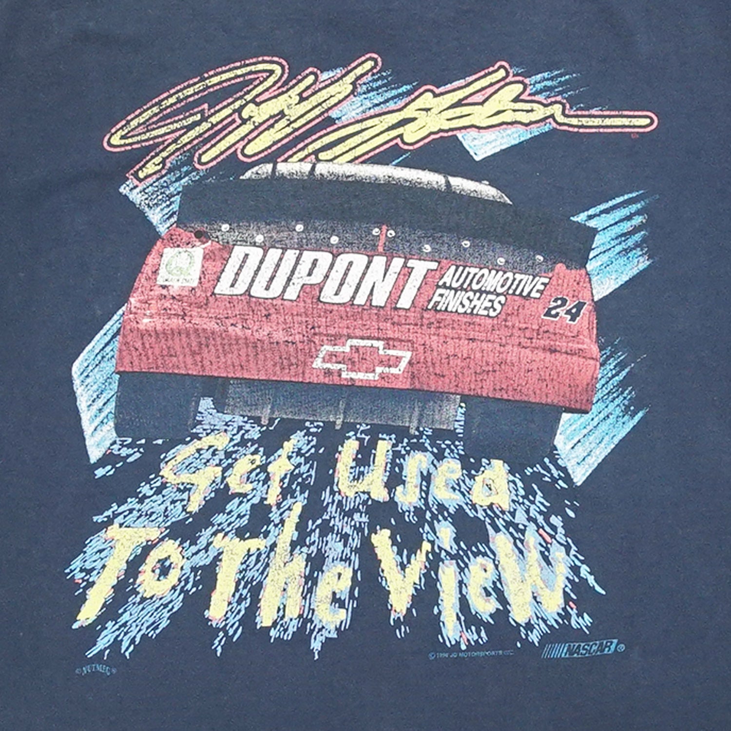 1998 Jeff Gordon DuPont faded racing tee XL