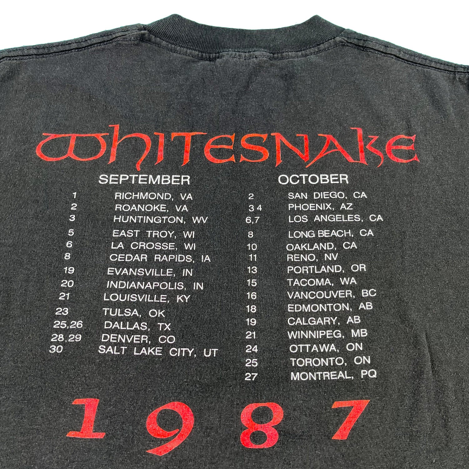 1987 Whitesnake tour tee M/L