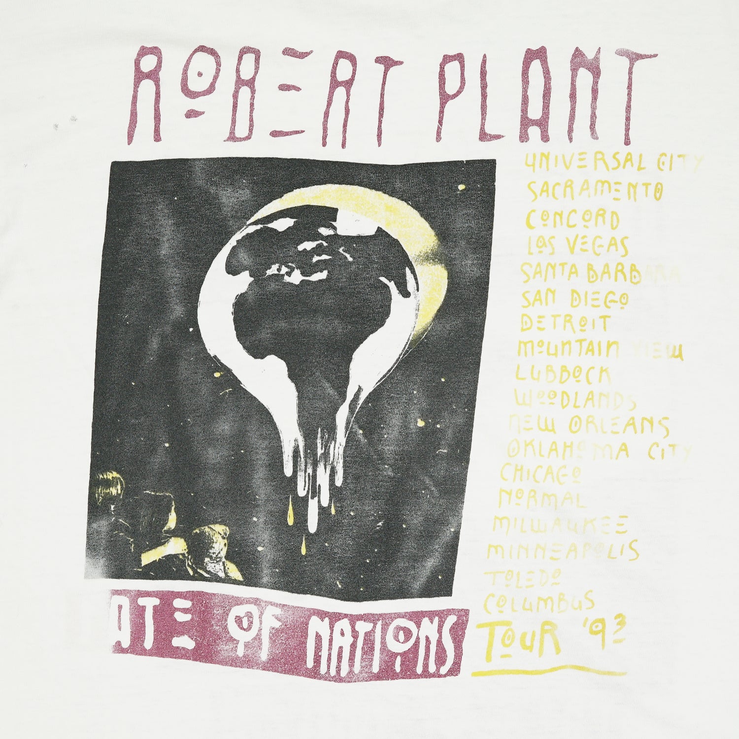 1993 Robert Plant Fate of Nations tour tee L