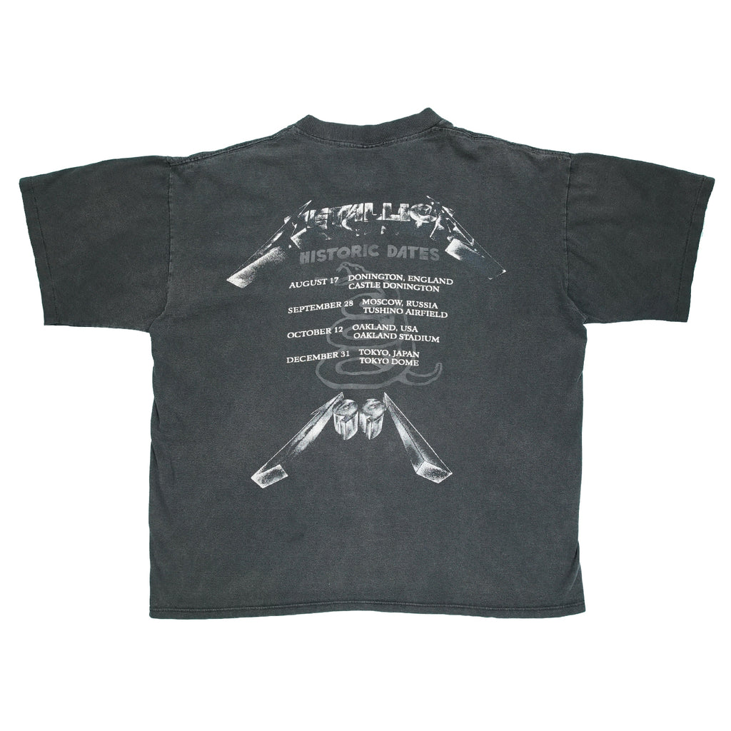 1991 Metallica Historic Dates tour tee L