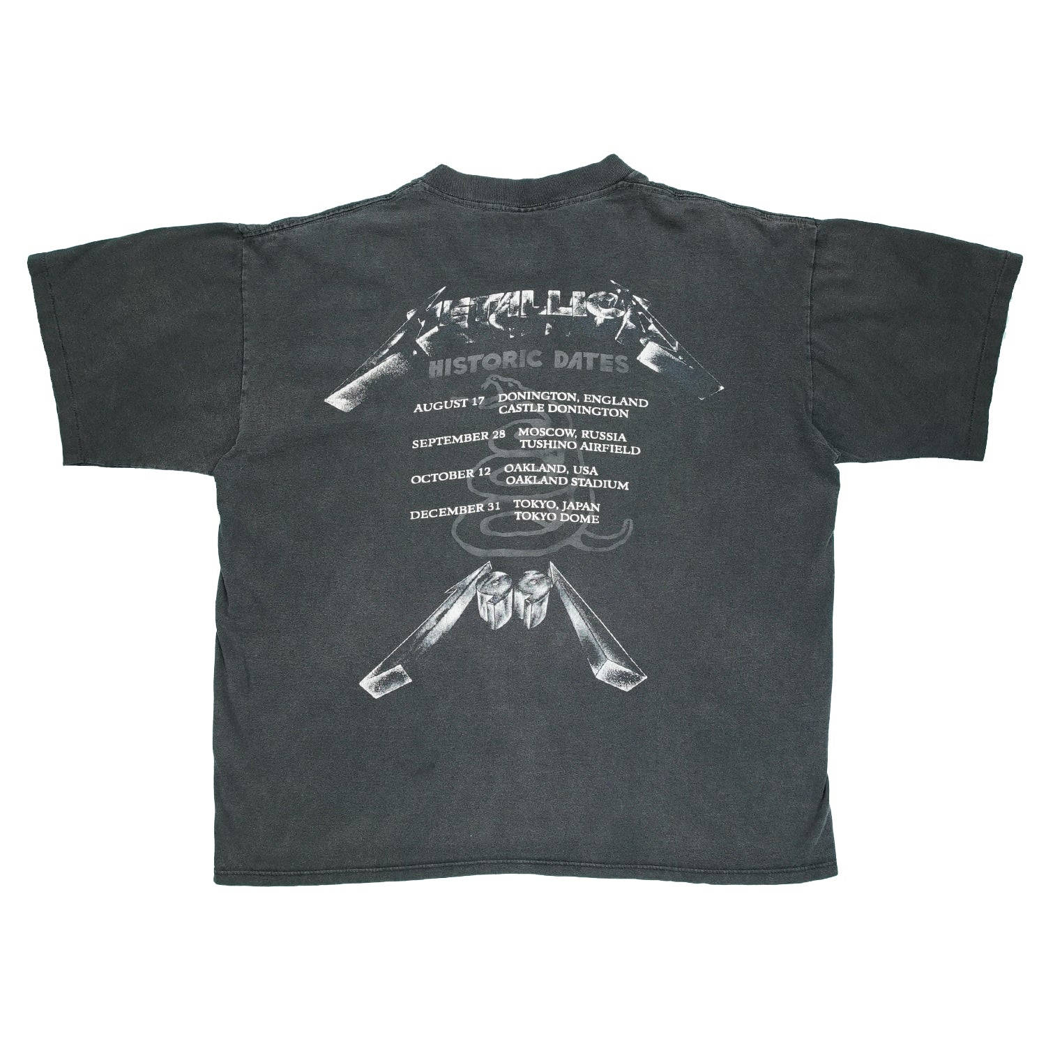 1991 Metallica Historic Dates tour tee L
