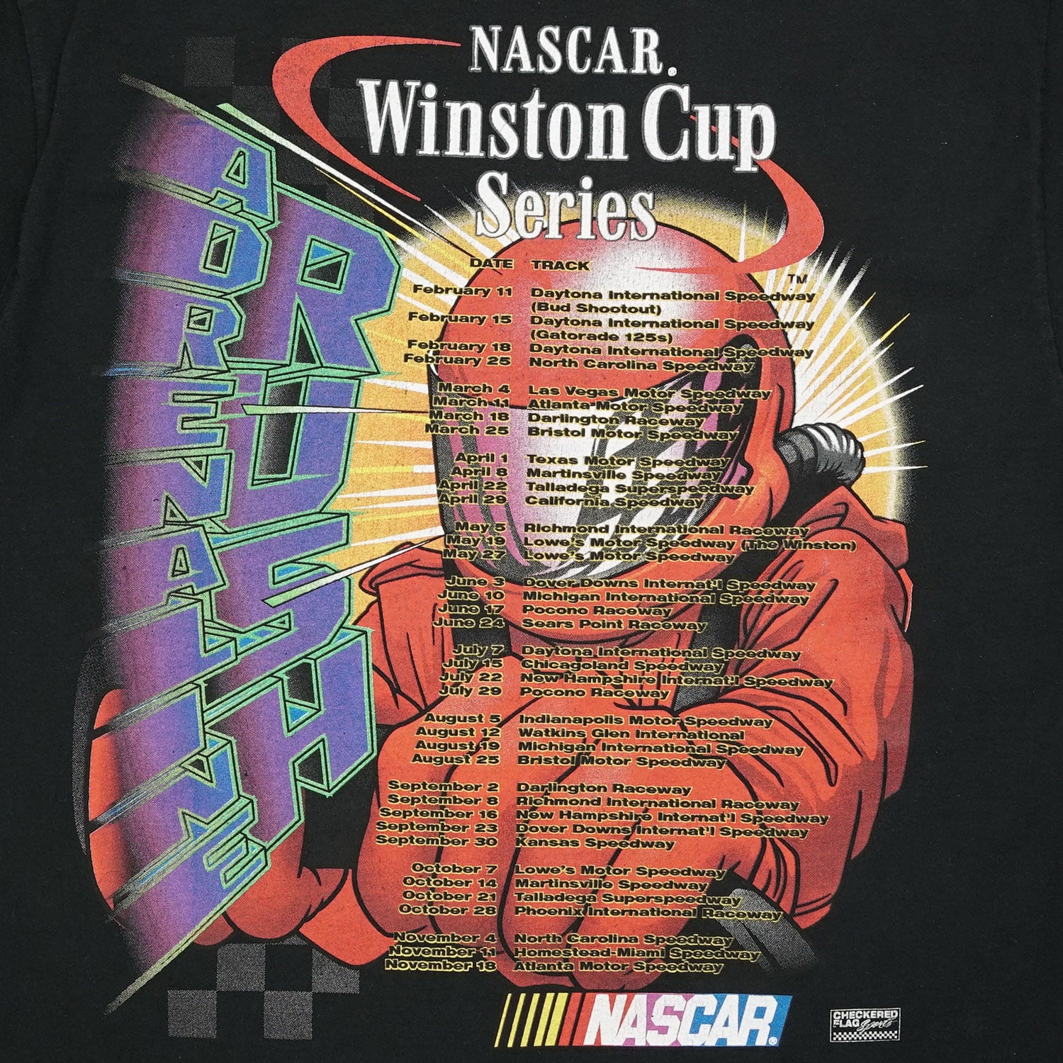 2001 Nascar tour Winston Cup Adrenaline Rush racing tee L