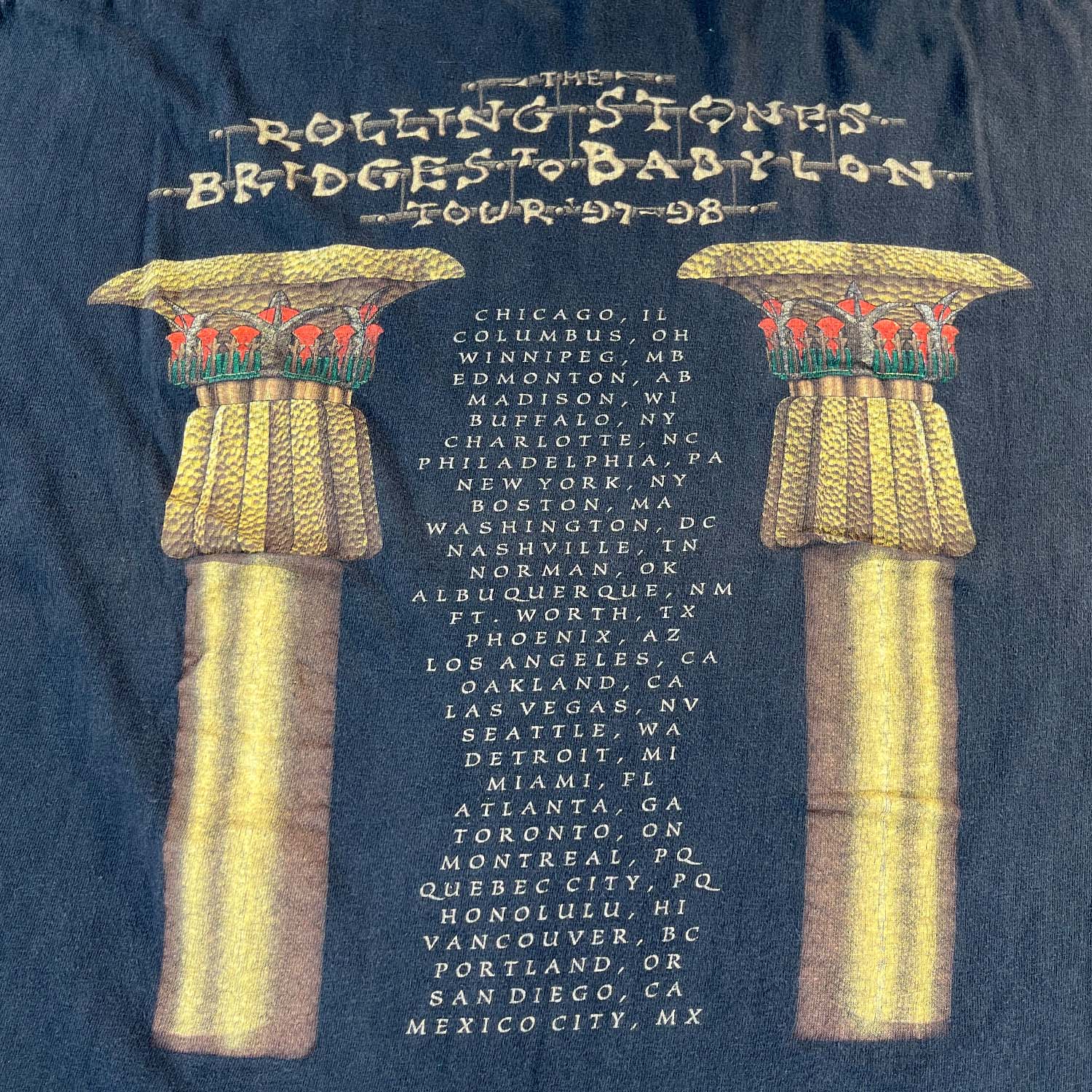 1997 Rolling Stones Bridges to Babylon tour tee XL