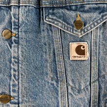 Load image into Gallery viewer, Vintage Carhartt blanket lined denim jacket L
