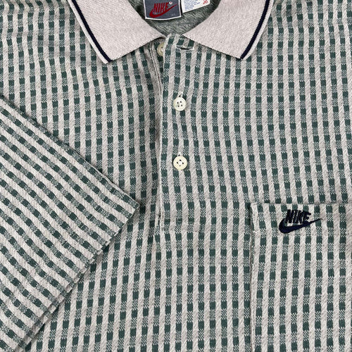'90s Nike patterned polo L