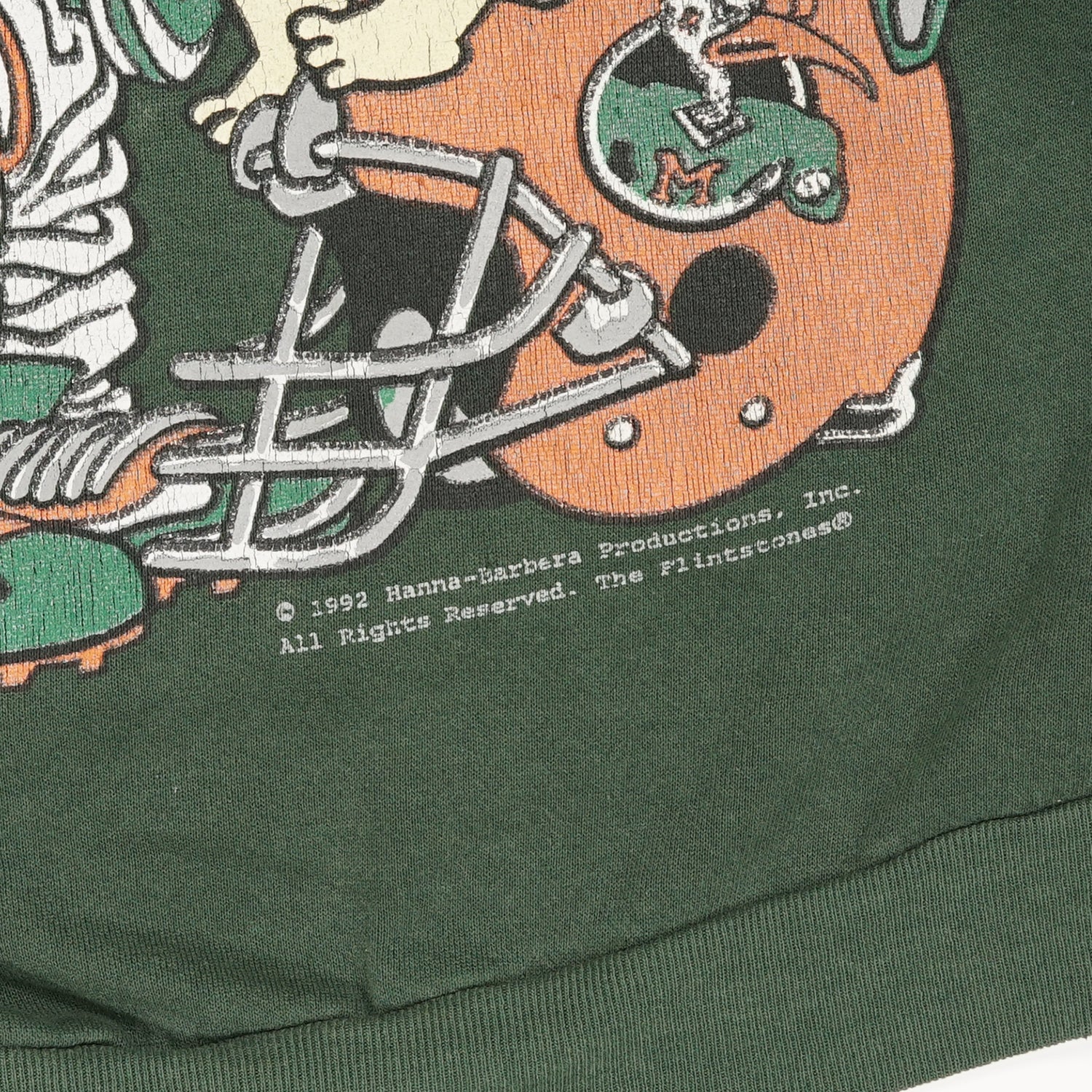 1992 Miami Canes Flintstones crewneck L