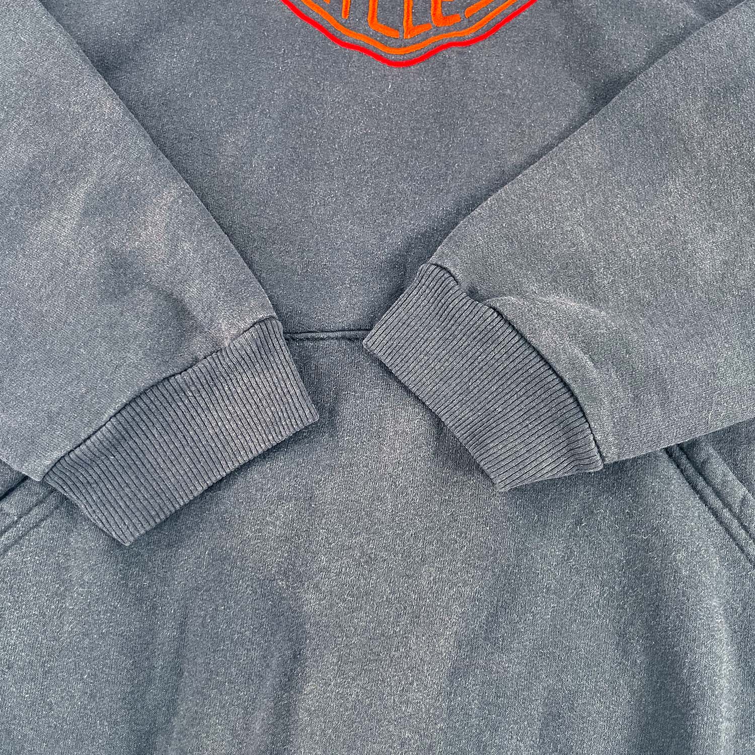 '90s Harley Davidson embroidered hoodie faded XL