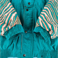Load image into Gallery viewer, &#39;90s Miami Dolphins Zubaz pattern NFL puffer jacket L/XL
