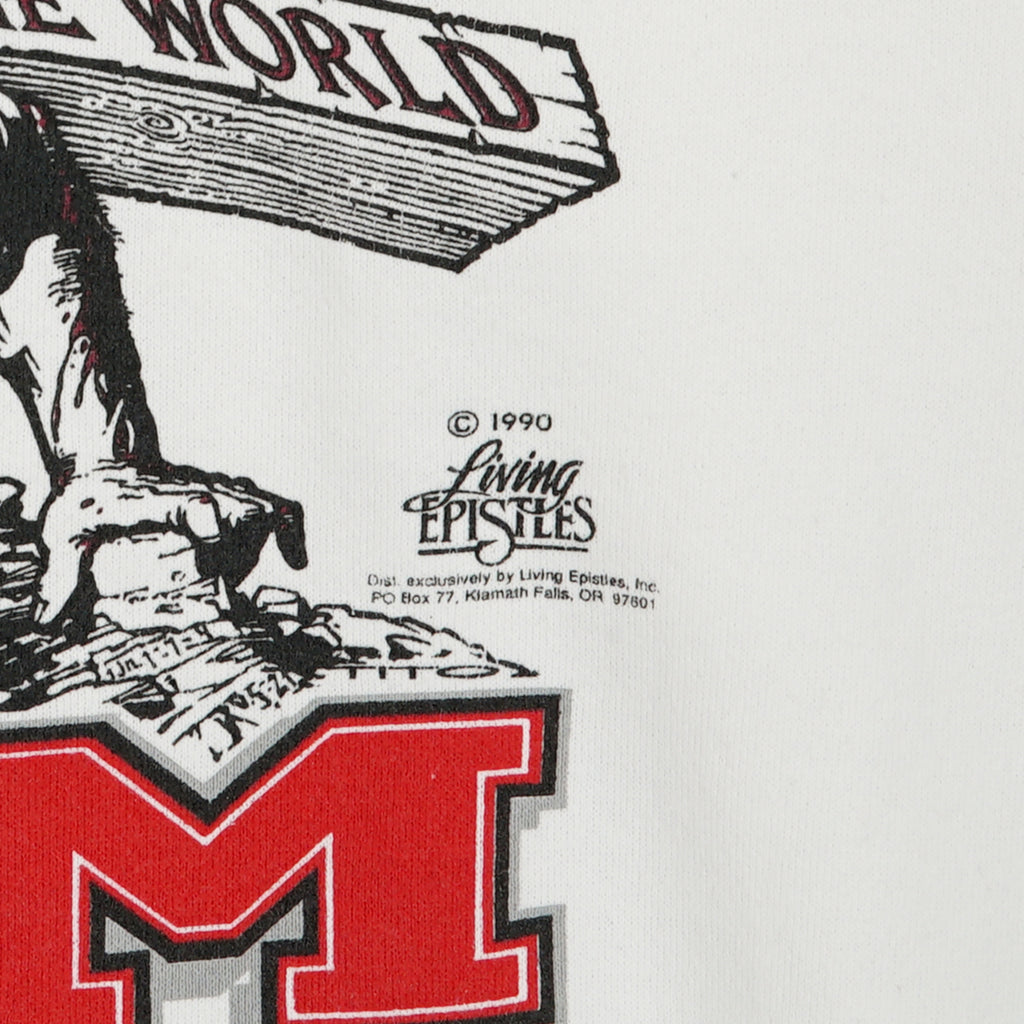 1990 Lord's Gym Jesus "His Pain Your Gain" crewneck M