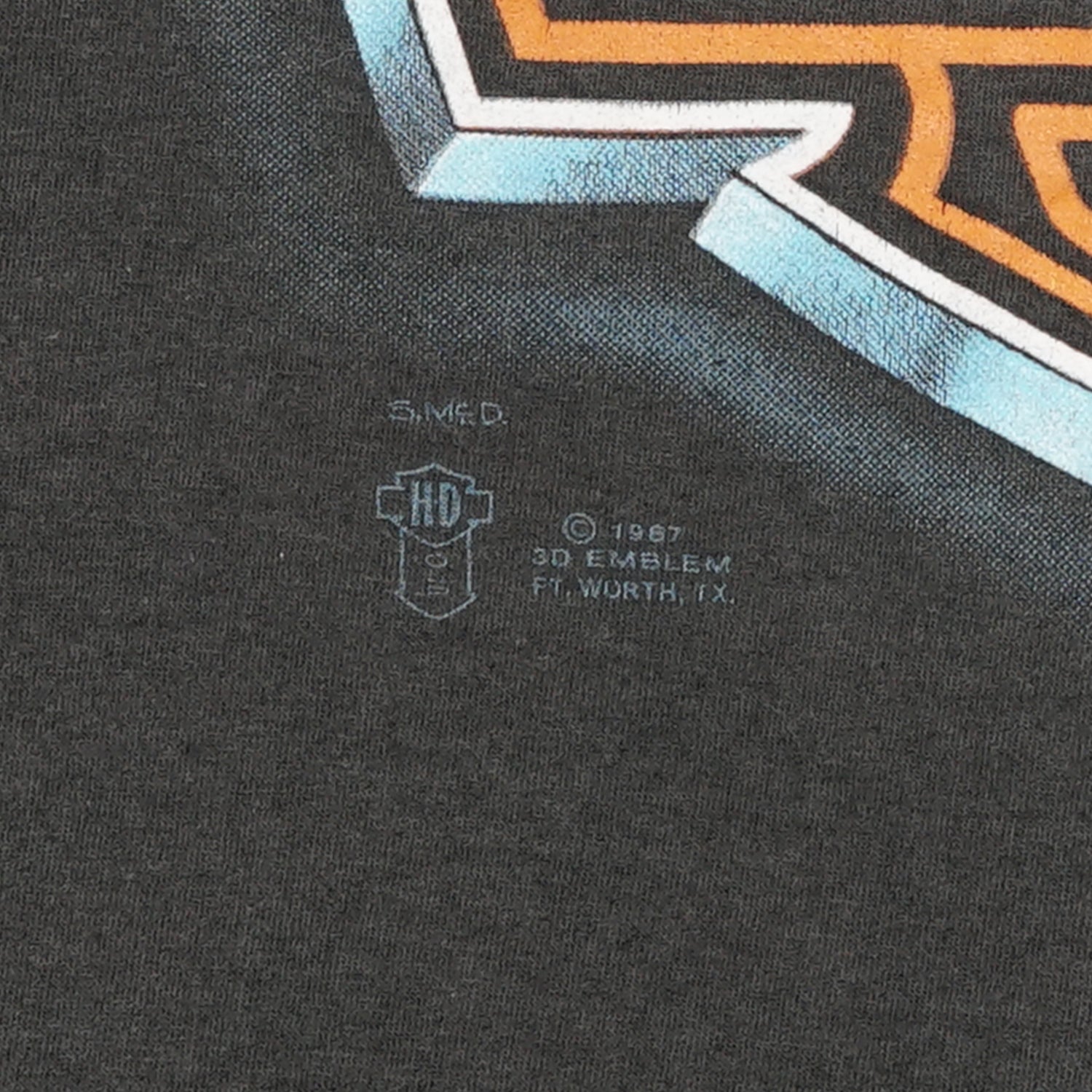 '80s Harley Davidson Screaming Eagle 3D Emblem tee M