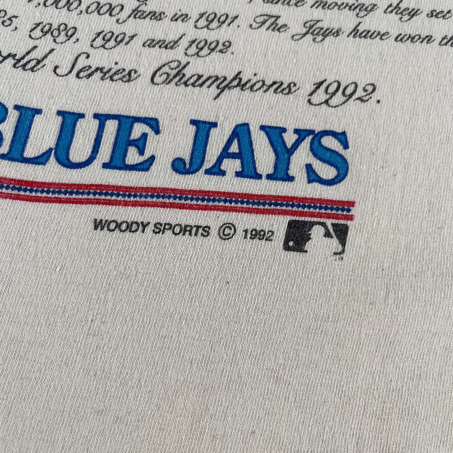 1992 Toronto Blue Jays World Series Champions tee XL