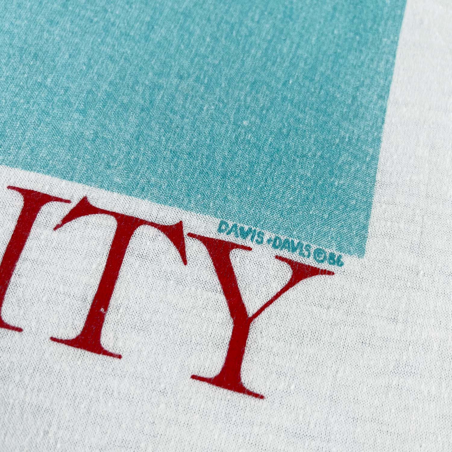 1986 New York Skyline City tee M