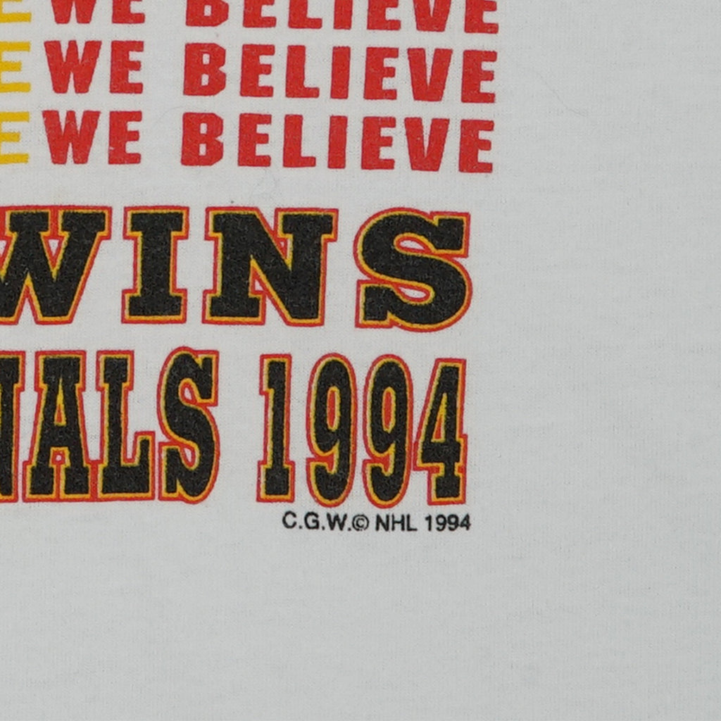 1994 Vancouver Canucks NHL Playoffs BELIEVE tee XL
