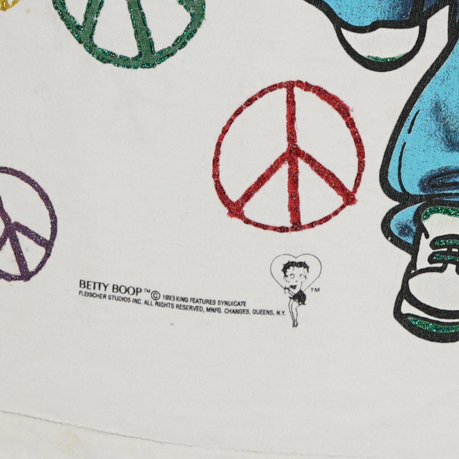 1993 Betty Boop Peace tee L