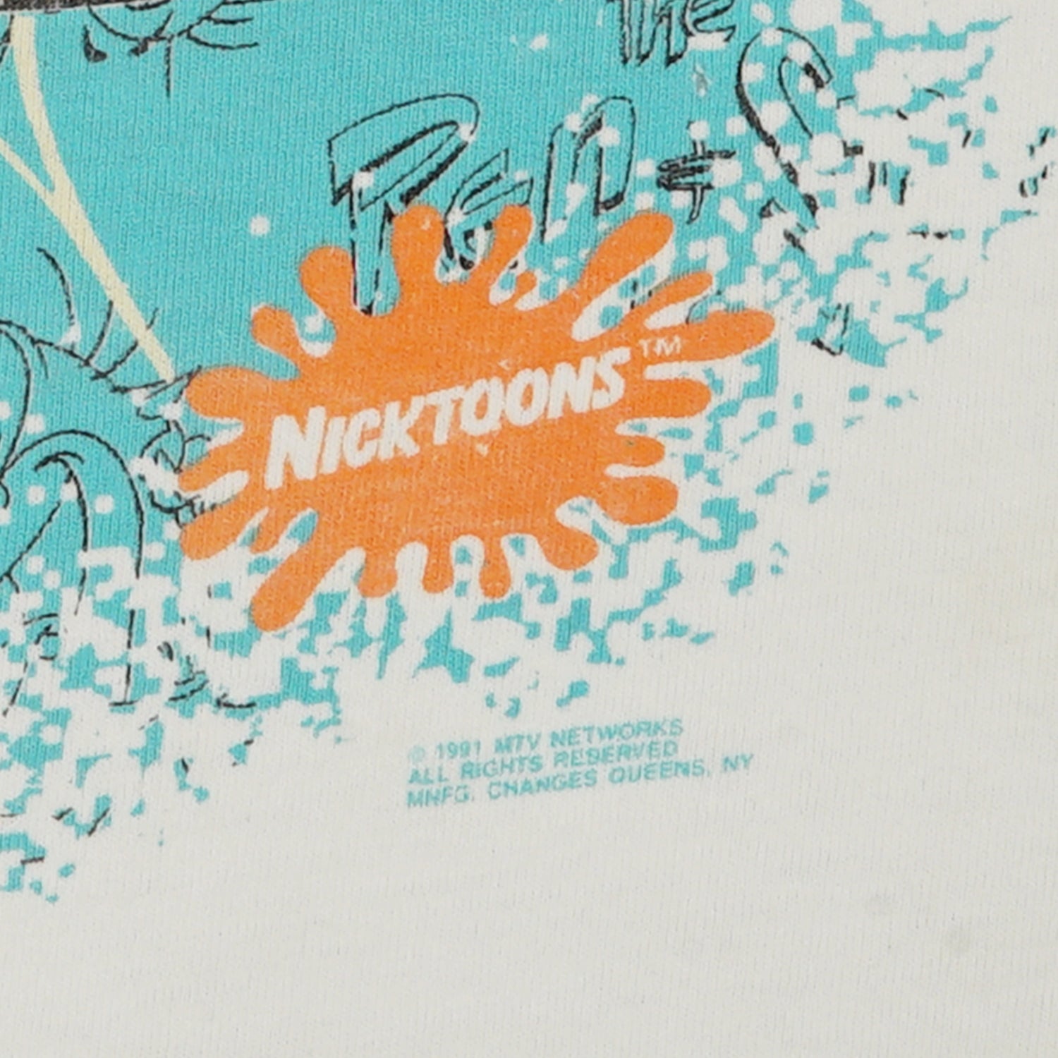 1991 Ren & Stimpy Nickelodeon cartoon tee M
